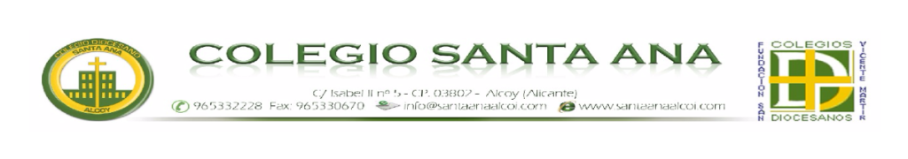 Membrete Col·legi Santa Ana Alcoi
