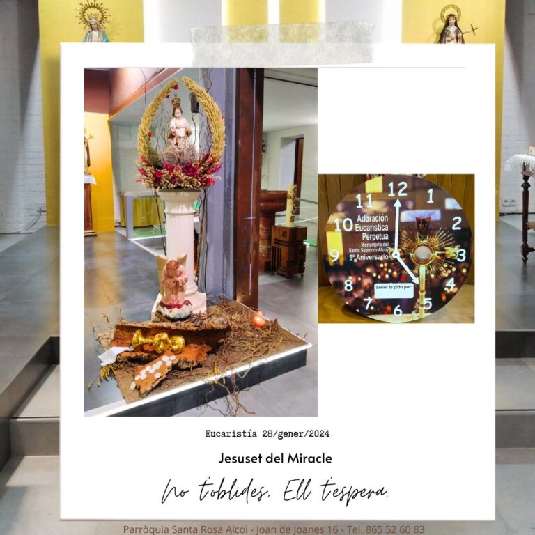 Diumenge 28/gener/2024 · Jesuset del Miracle