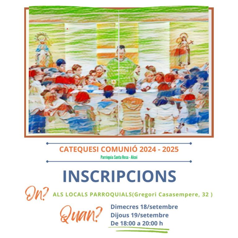 Inscripcions obertes per a la catequesi de comunió!