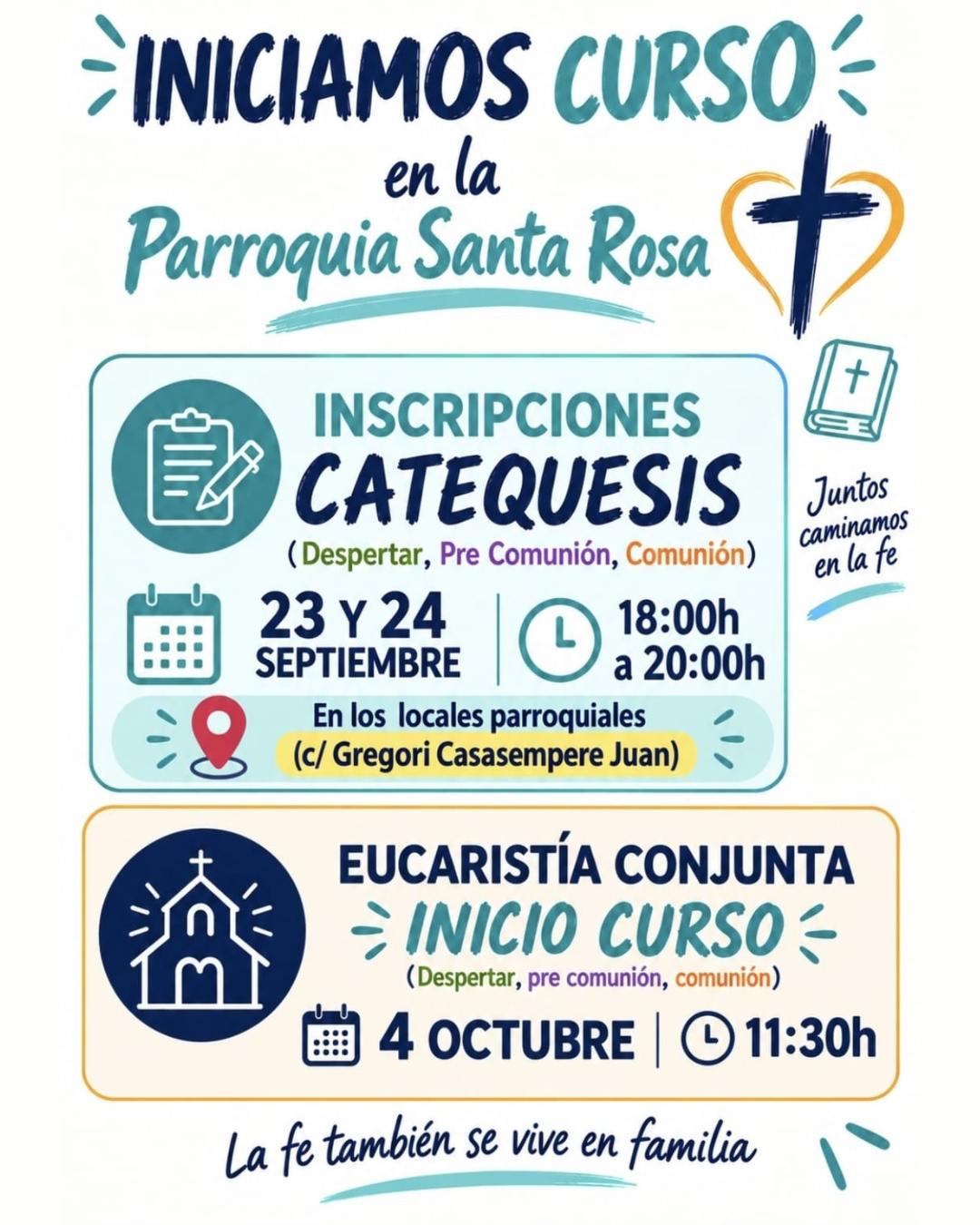 Comença un nou curs també a la Parròquia de Santa Rosa
